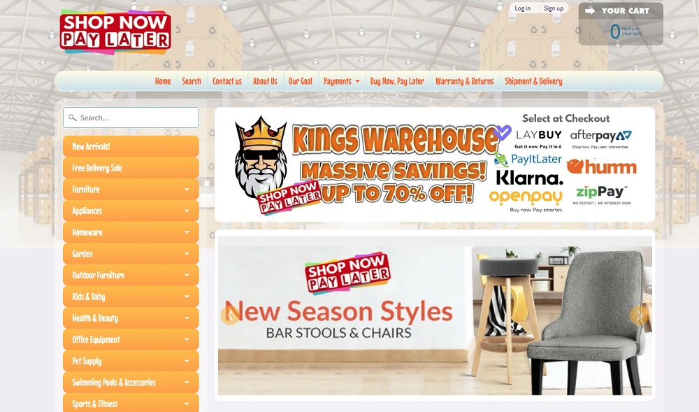 Kings Warehouse Australia Banner