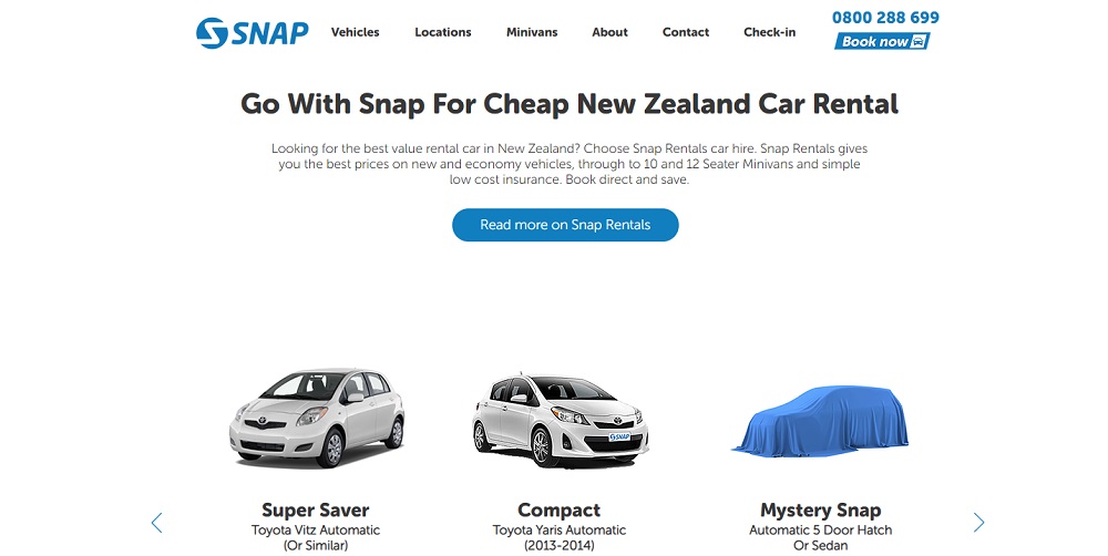 Snap Rentals New Zealand Banner