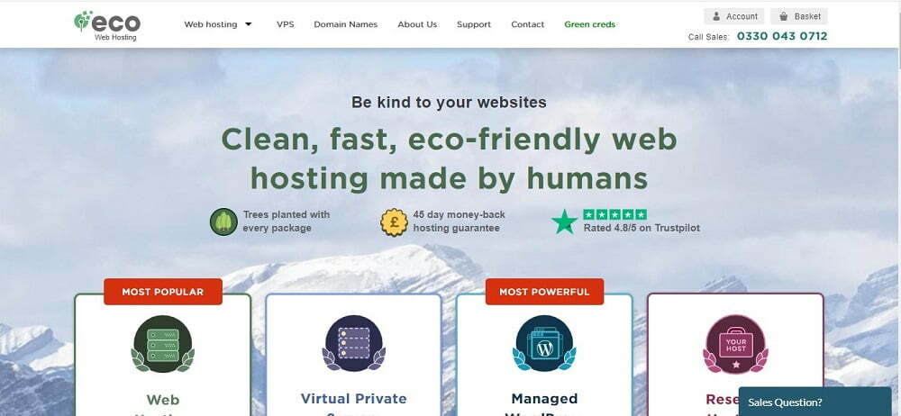 Eco Web Hosting United Kingdom Banner