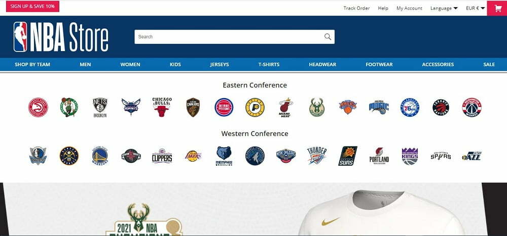 NBA Store Many GEOs Banner