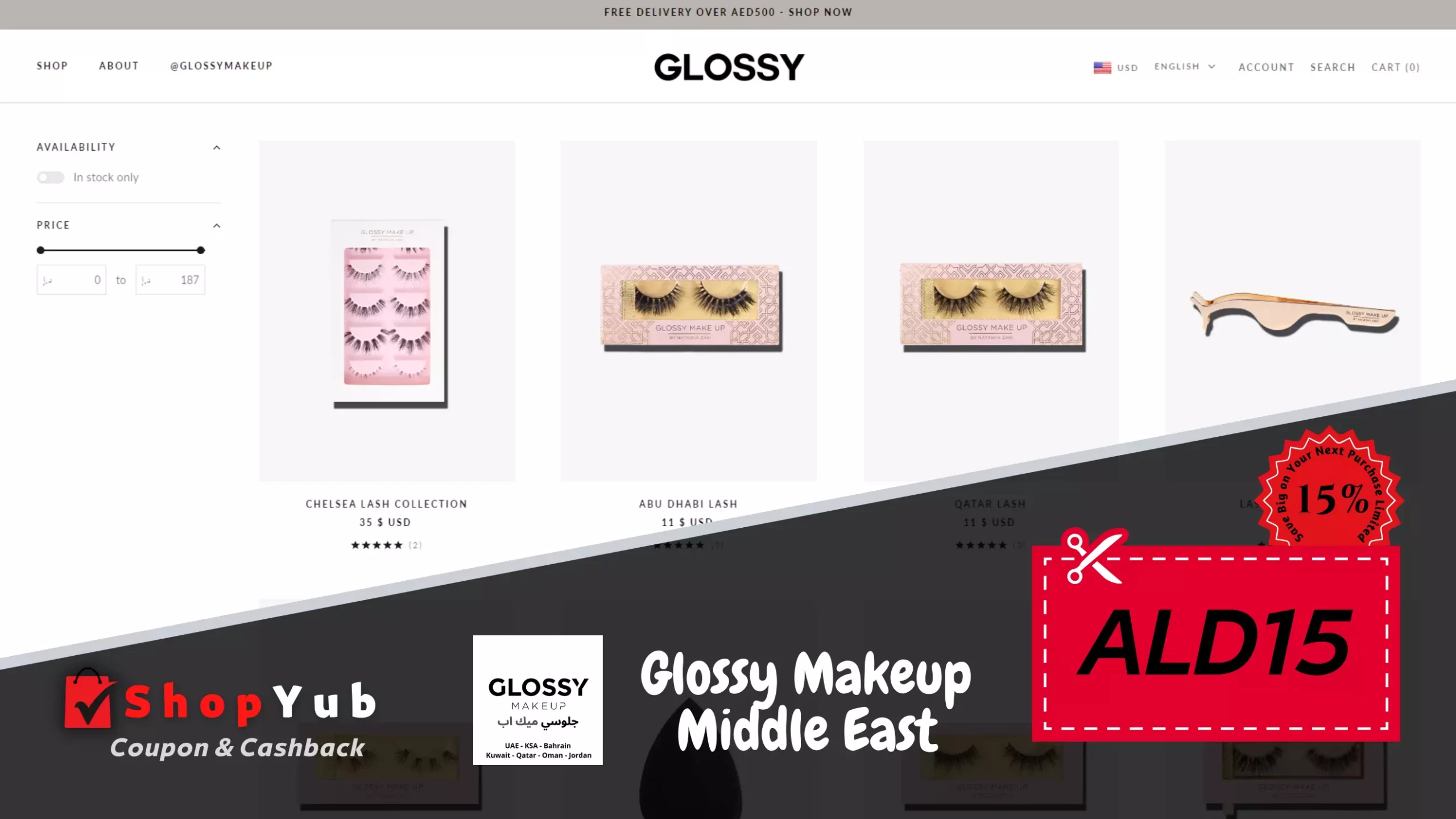 Use Glossy Makeup Coupon Code: ADL15 | Verified Coupons for UAE, KSA, BHR, KWT, QAT, OMN, JOR | 15% Off Glossy Makeup Discount Codes Makeup online | January 2024.