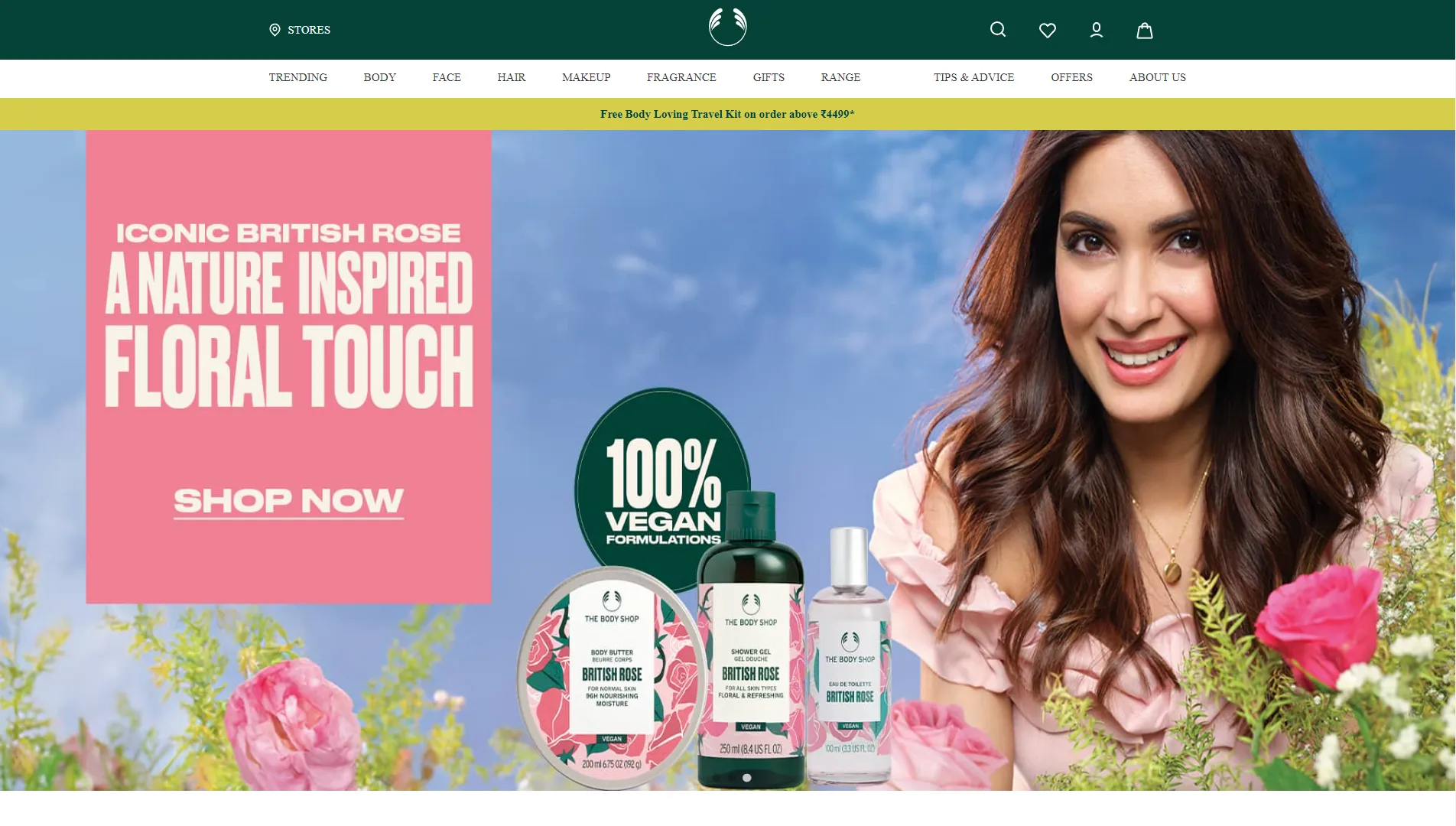 The Body Shop India Banner