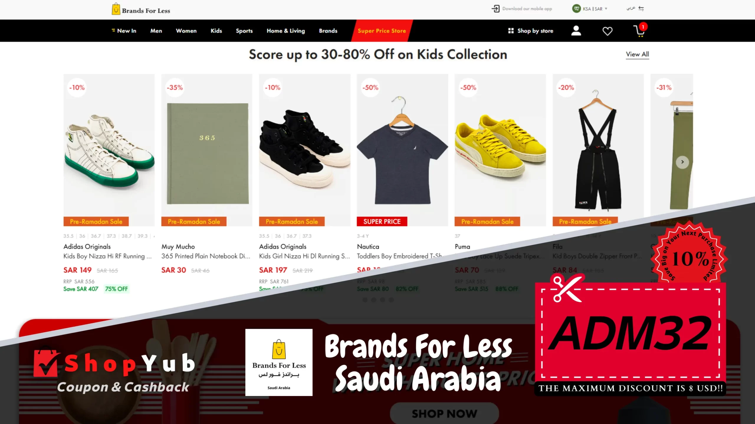 Use Brands For Less Promo Code: ADM32 ✓ Verified Coupons & Cashback for KSA 📍 Get 10% Off Discount Codes Fashion ▶ March 2024.