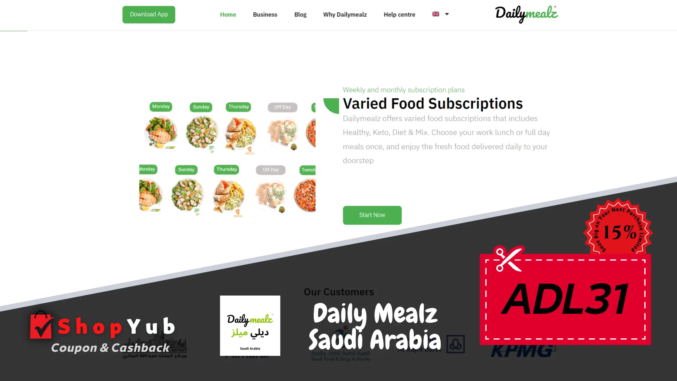 Use Daily Mealz Coupon Code: ADL31 | Verified Daily Mealz Coupons for KSA| 15% Off Daily Mealz Discount Codes Food online | March 2024.