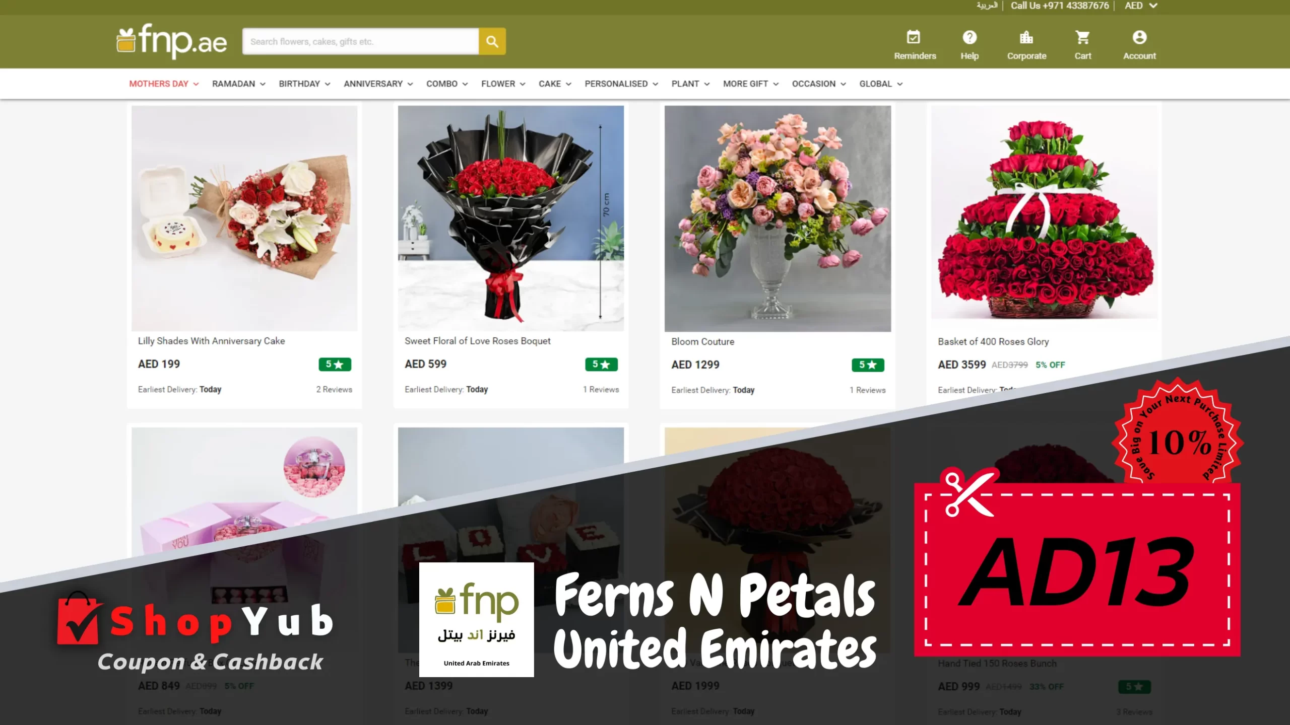 Use Ferns N Petals Promo Code: AD13 ✓ Verified Coupons & Cashback for UAE 📍 Get 10% Off Discount Codes Gifts Online ▶ March 2024.